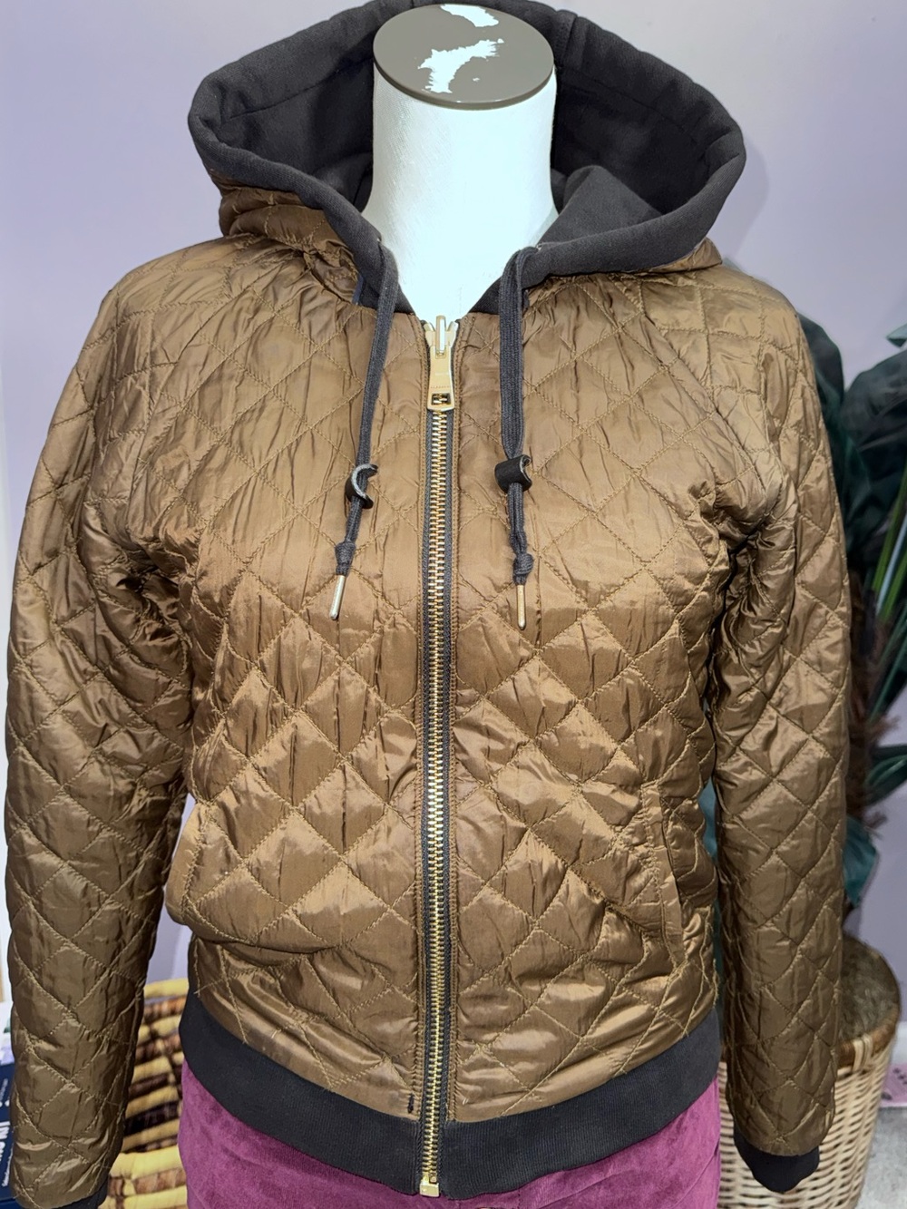 SZ:S Burberry Brit Blouson Reversible Bomber Jacket Mint Excellent Condition